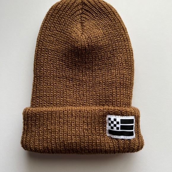 Fast Things - Coyote Brown/White, Flag Cuff Beanie - Picture 1 of 1
